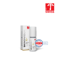 SKINDIVIDUAL Hyaluron Augengel Roll On mit Verpackung, Swiss Made und Dermatest-Siegel „sehr gut“